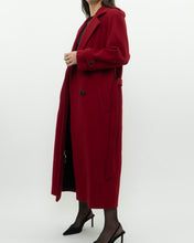 Load image into Gallery viewer, Vintage x Made in Canada x Red Pure Virgin Wool Belted Trench (XS, S)