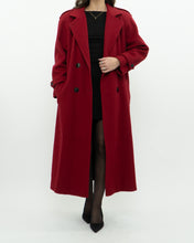 Load image into Gallery viewer, Vintage x Made in Canada x Red Pure Virgin Wool Belted Trench (XS, S)