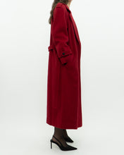 Load image into Gallery viewer, Vintage x Made in Canada x Red Pure Virgin Wool Belted Trench (XS, S)