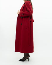 Load image into Gallery viewer, Vintage x Made in Canada x Red Pure Virgin Wool Belted Trench (XS, S)