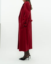 Load image into Gallery viewer, Vintage x Made in Canada x Red Pure Virgin Wool Belted Trench (XS, S)