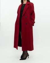 Load image into Gallery viewer, Vintage x Made in Canada x Red Pure Virgin Wool Belted Trench (XS, S)