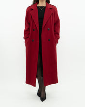 Load image into Gallery viewer, Vintage x Made in Canada x Red Pure Virgin Wool Belted Trench (XS, S)