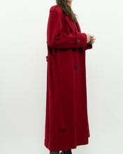 Load image into Gallery viewer, Vintage x Made in Canada x Red Pure Virgin Wool Belted Trench (XS, S)