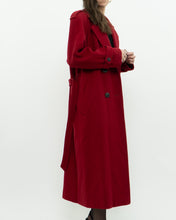 Load image into Gallery viewer, Vintage x Made in Canada x Red Pure Virgin Wool Belted Trench (XS, S)