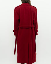 Load image into Gallery viewer, Vintage x Made in Canada x Red Pure Virgin Wool Belted Trench (XS, S)