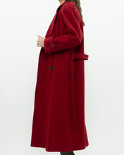 Load image into Gallery viewer, Vintage x Made in Canada x Red Pure Virgin Wool Belted Trench (XS, S)