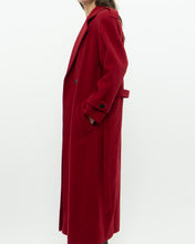 Load image into Gallery viewer, Vintage x Made in Canada x Red Pure Virgin Wool Belted Trench (XS, S)