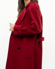 Load image into Gallery viewer, Vintage x Made in Canada x Red Pure Virgin Wool Belted Trench (XS, S)