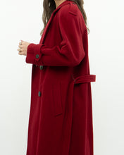 Load image into Gallery viewer, Vintage x Made in Canada x Red Pure Virgin Wool Belted Trench (XS, S)