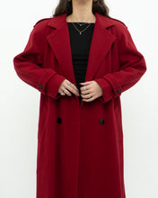 Load image into Gallery viewer, Vintage x Made in Canada x Red Pure Virgin Wool Belted Trench (XS, S)