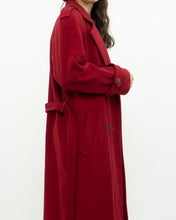 Load image into Gallery viewer, Vintage x Made in Canada x Red Pure Virgin Wool Belted Trench (XS, S)