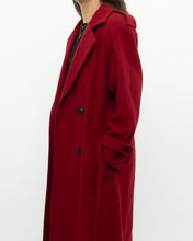 Load image into Gallery viewer, Vintage x Made in Canada x Red Pure Virgin Wool Belted Trench (XS, S)