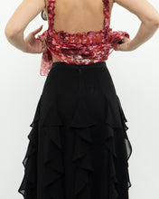 Load image into Gallery viewer, Vintage x Black Frilly Dress Skirt (XXS, XS)