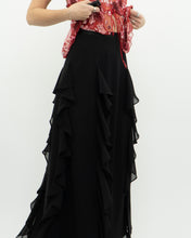 Load image into Gallery viewer, Vintage x Black Frilly Dress Skirt (XXS, XS)