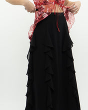 Load image into Gallery viewer, Vintage x Black Frilly Dress Skirt (XXS, XS)