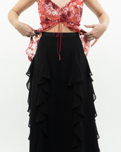 Load image into Gallery viewer, Vintage x Black Frilly Dress Skirt (XXS, XS)