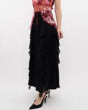 Load image into Gallery viewer, Vintage x Black Frilly Dress Skirt (XXS, XS)