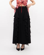 Load image into Gallery viewer, Vintage x Black Frilly Dress Skirt (XXS, XS)