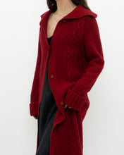 Load image into Gallery viewer, Vintage x TRISTAN &amp; ISEUT Red Knit Wool-Blend Long Cardigan (XS, S)