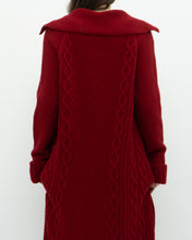 Load image into Gallery viewer, Vintage x TRISTAN &amp; ISEUT Red Knit Wool-Blend Long Cardigan (XS, S)