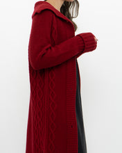 Load image into Gallery viewer, Vintage x TRISTAN &amp; ISEUT Red Knit Wool-Blend Long Cardigan (XS, S)