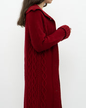 Load image into Gallery viewer, Vintage x TRISTAN &amp; ISEUT Red Knit Wool-Blend Long Cardigan (XS, S)