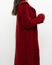 Load image into Gallery viewer, Vintage x TRISTAN &amp; ISEUT Red Knit Wool-Blend Long Cardigan (XS, S)