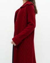 Load image into Gallery viewer, Vintage x TRISTAN &amp; ISEUT Red Knit Wool-Blend Long Cardigan (XS, S)