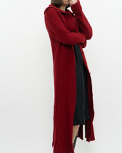 Load image into Gallery viewer, Vintage x TRISTAN &amp; ISEUT Red Knit Wool-Blend Long Cardigan (XS, S)