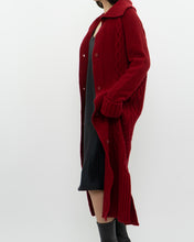 Load image into Gallery viewer, Vintage x TRISTAN &amp; ISEUT Red Knit Wool-Blend Long Cardigan (XS, S)