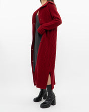 Load image into Gallery viewer, Vintage x TRISTAN &amp; ISEUT Red Knit Wool-Blend Long Cardigan (XS, S)