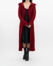 Load image into Gallery viewer, Vintage x TRISTAN &amp; ISEUT Red Knit Wool-Blend Long Cardigan (XS, S)