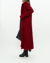 Load image into Gallery viewer, Vintage x TRISTAN &amp; ISEUT Red Knit Wool-Blend Long Cardigan (XS, S)