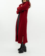 Load image into Gallery viewer, Vintage x TRISTAN &amp; ISEUT Red Knit Wool-Blend Long Cardigan (XS, S)