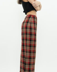 Vintage x Made in Canada x Red Plaid Midi Skirt (XS, S)