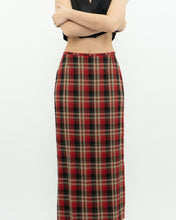 Load image into Gallery viewer, Vintage x Made in Canada x Red Plaid Midi Skirt (XS, S)