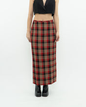 Load image into Gallery viewer, Vintage x Made in Canada x Red Plaid Midi Skirt (XS, S)