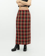 Load image into Gallery viewer, Vintage x Made in Canada x Red Plaid Midi Skirt (XS, S)