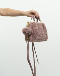 ISAAC MAZRAHI x Pink Fuzzy Purse