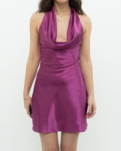 Load image into Gallery viewer, Vintage x LA VIE EN ROSE Magenta Satin Open Back Slip Dress (XS, S)