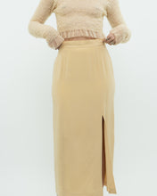 Load image into Gallery viewer, Vintage x Yellow Silk Midi Skirt (XS, S)