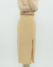 Load image into Gallery viewer, Vintage x Yellow Silk Midi Skirt (XS, S)