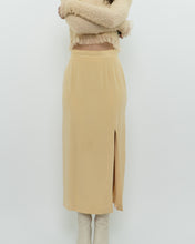 Load image into Gallery viewer, Vintage x Yellow Silk Midi Skirt (XS, S)