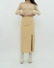 Load image into Gallery viewer, Vintage x Yellow Silk Midi Skirt (XS, S)