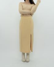 Load image into Gallery viewer, Vintage x Yellow Silk Midi Skirt (XS, S)