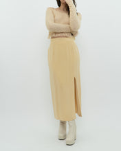 Load image into Gallery viewer, Vintage x Yellow Silk Midi Skirt (XS, S)