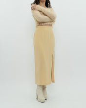 Load image into Gallery viewer, Vintage x Yellow Silk Midi Skirt (XS, S)