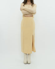 Load image into Gallery viewer, Vintage x Yellow Silk Midi Skirt (XS, S)