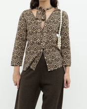 Load image into Gallery viewer, Modern x Brown, Beige Patterned Pearl Beaded Top (S-L)